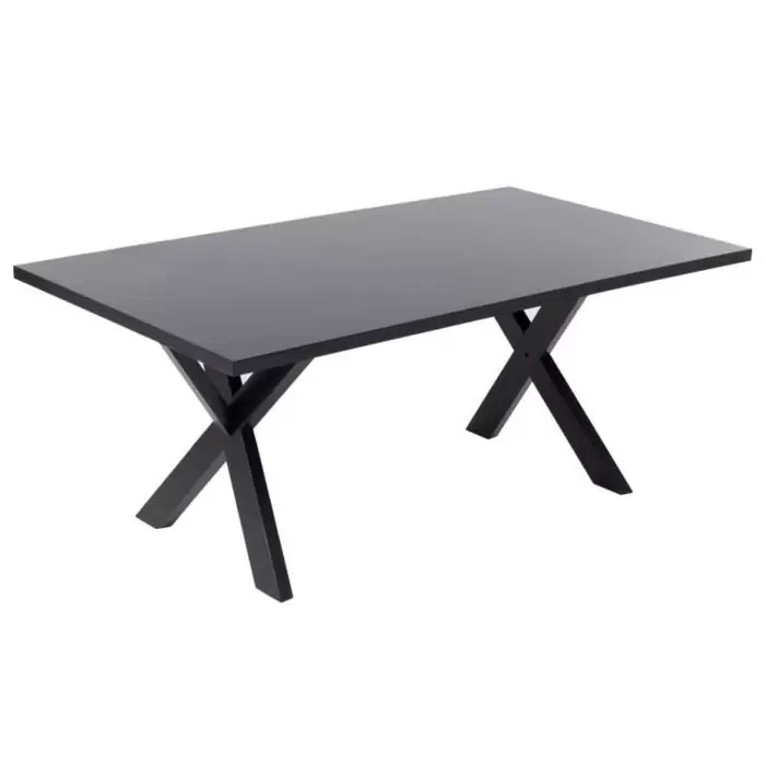 CHF 719.– Table à manger noire 180 x 100 cm LISALA
