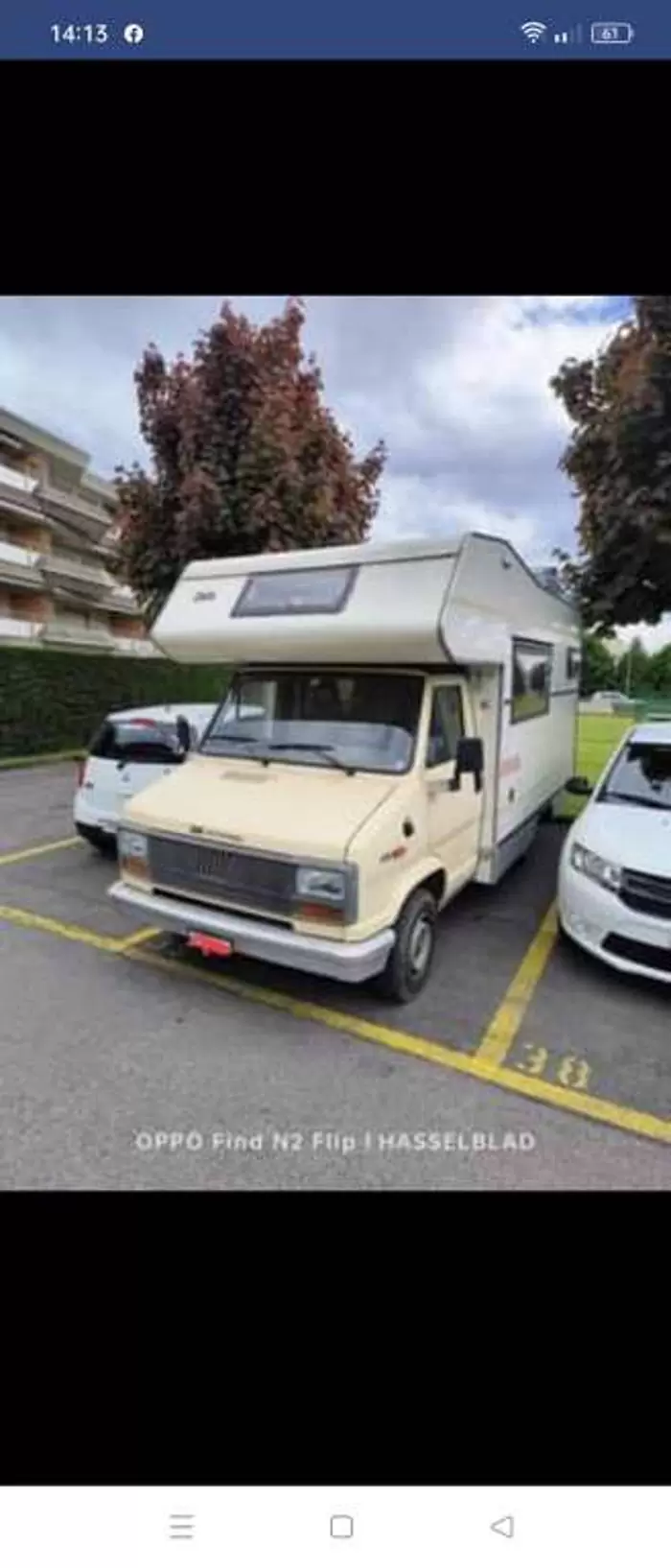 CHF 7'900.– Camping car Fiat Ducato 280/14. 2.0 essence 1987 Exp. 7900fr