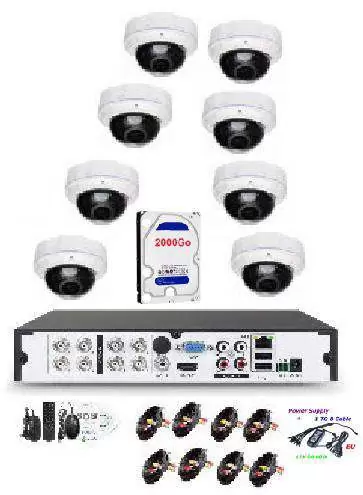 CHF 690.– Camera surveillance DVR 8 caméra 5.0 Mp, enregistreur 2000Go